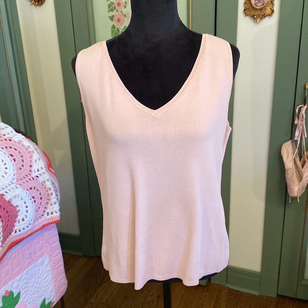 CHICO'S Pastel 3/4 Sleeve Tie-Front Blouse PLUS Shell/Tank Size 3 - Picture 8 of 11